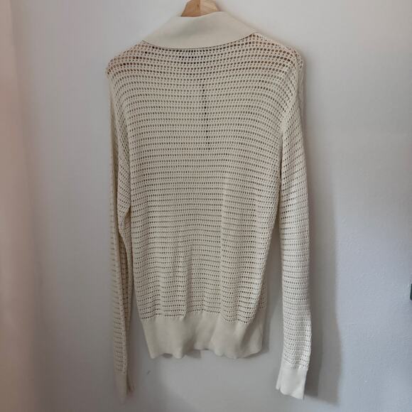 Varley Cole Knit Mesh Polo Sweater Sz Small - Picture 8 of 8